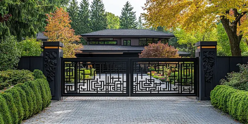 Zaun aus Polen mit Montage