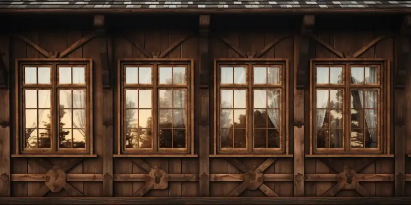 Okna drewniane do domku letniskowego